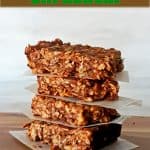 barritas de cereal sobre la mesa