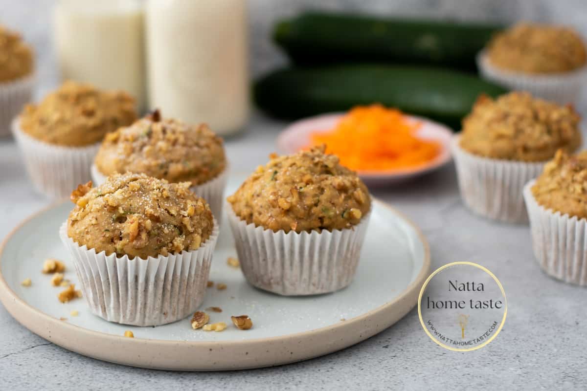 Muffins de zucchini y zanahoria receta vegana Natta home taste