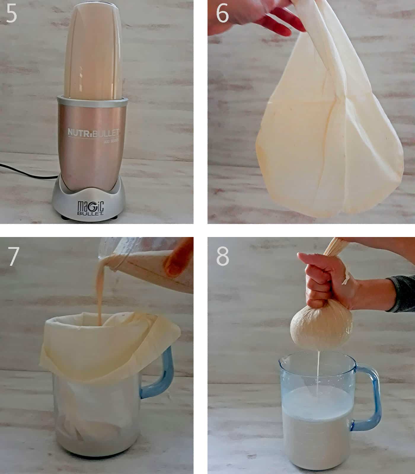 procedimiento paso a paso para preparar leche de almendras casera