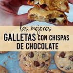 galletas con chispas de chocolate en la mano