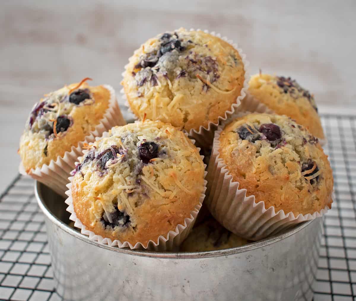 muffins en una bandeja