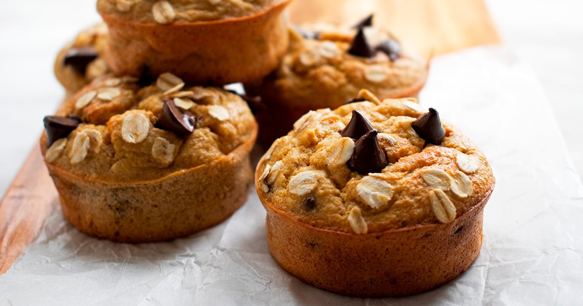 Muffins de banana y avena sin azúcar Natta home taste