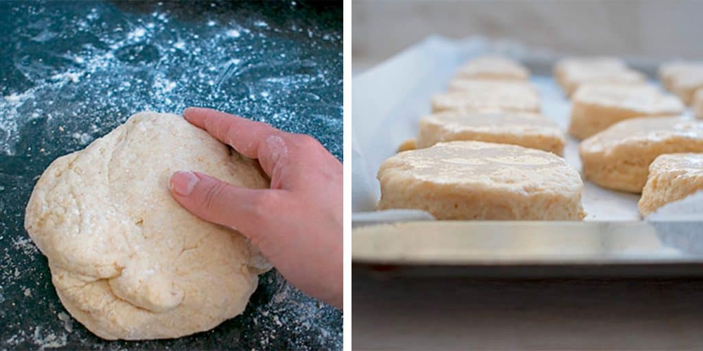 preparando scones para llevar al horno