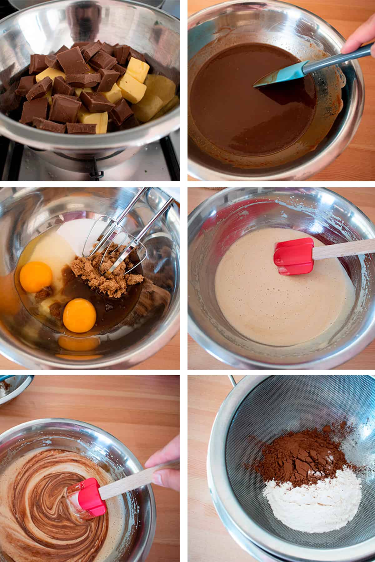 brownie casero receta fácil con procedimiento paso a paso.