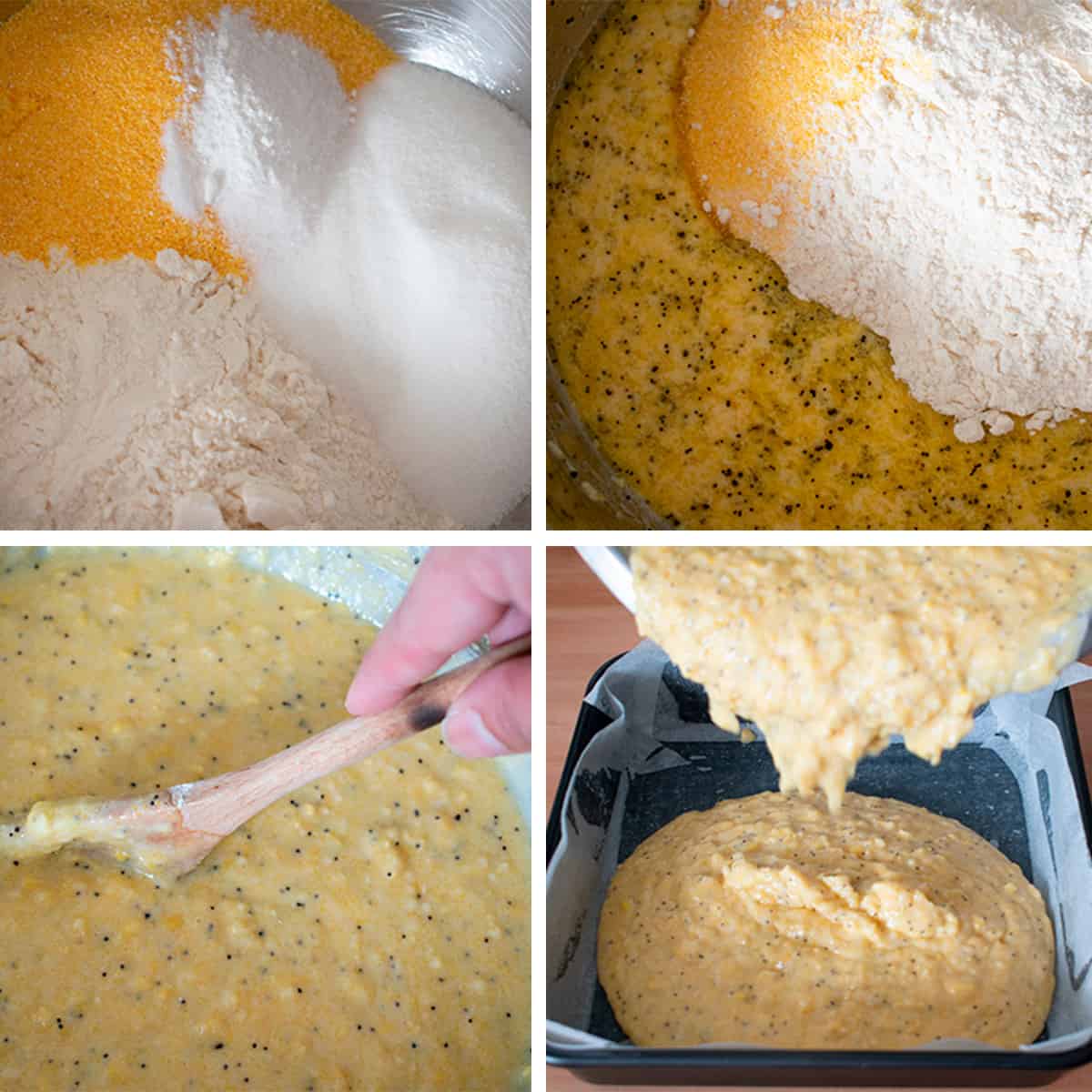 receta paso a paso para hacer cornbread.