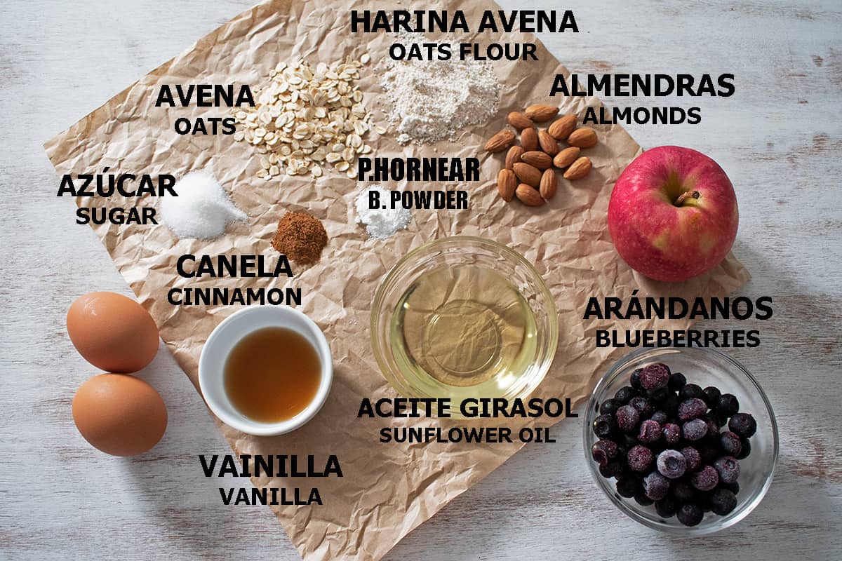 ingredientes para preparar barritas de avena y almendras en casa