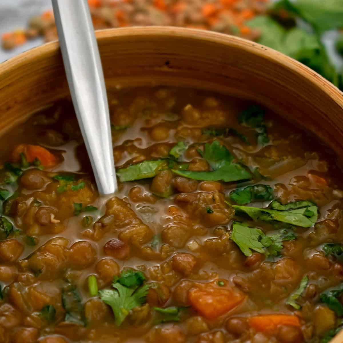 Sopa de lentejas con verduras
