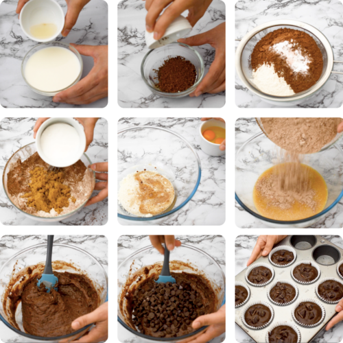 Muffins de chocolate esponjosos receta fácil Natta home taste