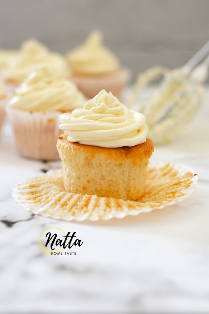 Cupcakes de vainilla esponjosos Natta home taste